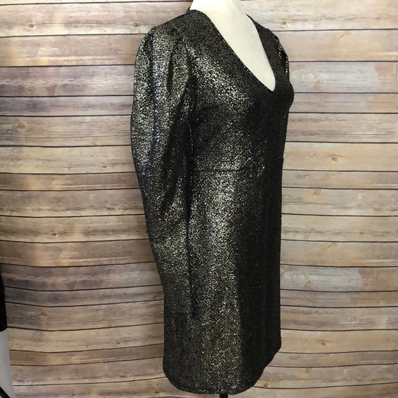 Free Press Gold Metallic Sheath Dress - Picture 4 of 6